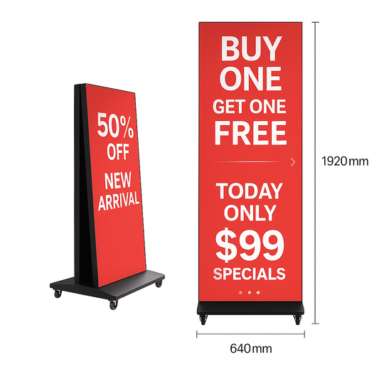 Portable Foldable LED Poster Screen – 640mm × 1920mm - P2.5