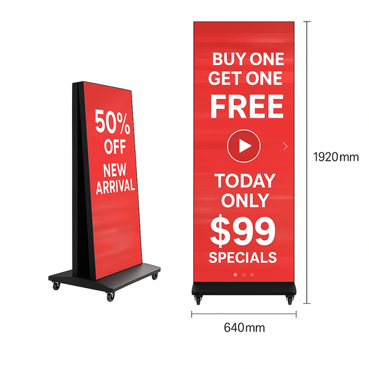 Portable Foldable LED Poster Screen – 640mm × 1920mm - P2.5
